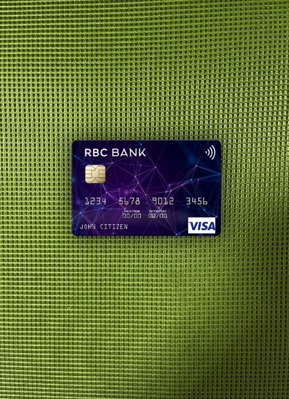 Download USA RBC Bank visa card photolook front Photoshop template